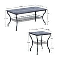 thumbnail image 3 of VECELO 3-Piece Occasional Coffee Table Set, Vintage Set of 3 Living Room Set with Coffee Table + 2 End Table, Charcoal Gray, 3 of 11