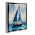 thumbnail image 4 of Stupell Industries Watercolor Style Sailboat Nautical & Beach Painting Gray Floater Framed Canvas Art Print Wall Art, 18 x 18, 4 of 10