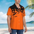 thumbnail image 3 of Sigee Halloween With Black Bats for Men’s Casual Beach Summer Shirts Funky Hawaiian Shirt for Men Hawaiian Shirts,XX-Large, 3 of 7