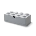 thumbnail image 5 of LEGO Desk Drawer Stackable Storage with 8 Knobs, Grey, 5 of 7