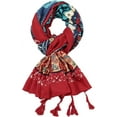 thumbnail image 2 of HSHDLDF Foulard Boho pour Femmes Légère Foulard Imprimée Florale Automne Hiver Mode Châle à Franges, 2 of 5