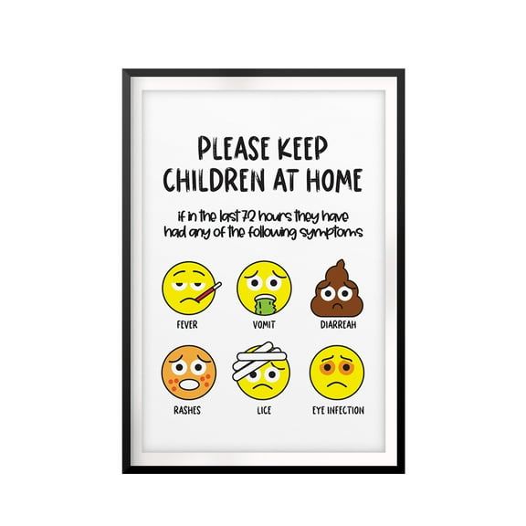 Stay At Home Emoji 5 x 7 UNFRAMED Print Emoji Wall Art