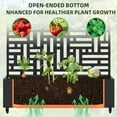 thumbnail image 4 of MAYEERTY 3-Set 47*16" Outdoor Black Metal Planter Box with Trellis for Climbing Plants,Street & Leafy Pattern, 4 of 8