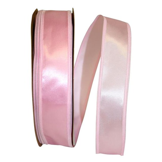 Reliant Ribbon 5102W-061-09C 10.5 in. 100 Yards Dyna Satin EZ Wired Edge Ribbon, Pink