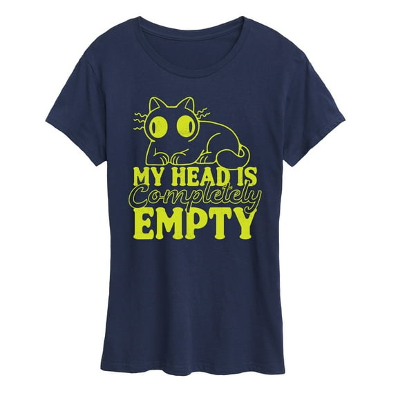 Instant Message - Cat Lovers - My Head Is Completely Empty - Women's Short Sleeve Graphic T-Shirt