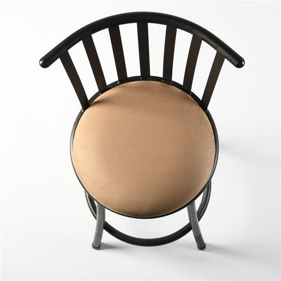 HomeRoots 610396 Brown & Black Faux Leather & Iron Low Back Adjustable Height Swivel Bar Chairs - Set of 3