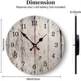 thumbnail image 2 of Weathered Blue Wooden Shabby Wood Teal Turquoise Green Painted Vintage Wall Clock Decorative for Living Room Decor Kitchen Bathroom Bedroom Office Silent Outdoor Waterproof Patio Wooden Analog Clock, 2 of 6