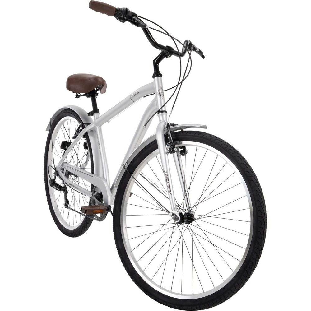 Huffy 26 Inch Mens Arlington Comfort Bike with Rear Rack Charcoal