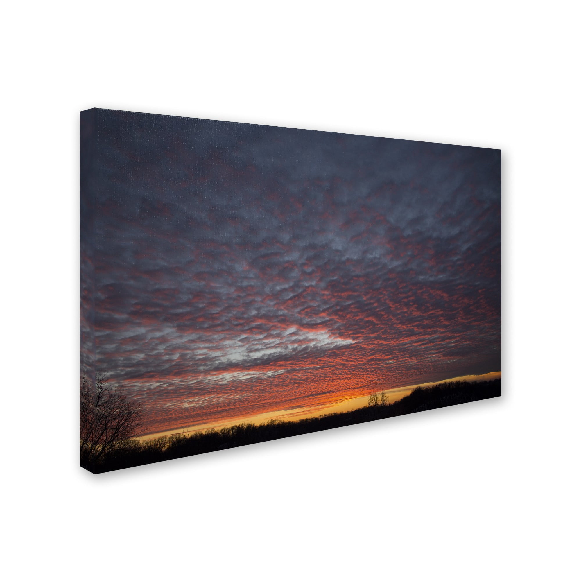 Trademark Fine Art "Amazing Winter Sunset" Canvas Art by Kurt Shaffer