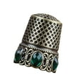 thumbnail image 4 of Sewing Thimble Finger Protector for Quilting Needlework Craft Accessories Bronze Crystal, 4 of 9