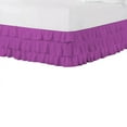 thumbnail image 2 of BedDecor Multi Ruffle Skirt 21 Inches Lilac/Full Egyptian Cotton Base Valance Sheet, 2 of 5