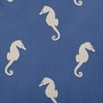 thumbnail image 2 of Simply Daisy 16-inch Square Sea Horses Polyester Indoor Pillow, Nautical Navy Qty 1, 2 of 4