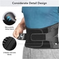 thumbnail image 6 of Back Braces for Lower Back Pain Relief with 6 Stays, Breathable Back Support Belt for Men/Women for work , Anti-skid lumbar support belt with 16-hole Mesh for sciatica Black (L), 6 of 7