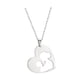 thumbnail image 5 of Collar para el día de la madre, collar para mujer, regalo del día de San Valentín, romántico y elegante colgante de corazón para ella, joyería para fi Color plata, 5 of 8
