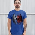 thumbnail image 3 of Tee Hunt Gothic Demon Angel Skull T-Shirt Horror Nightmare Halloween Men's Novelty Shirt, Blue, X-Large, 3 of 5