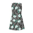 thumbnail image 4 of Black Vneck Dresses for Women Fall Summer Sleeveless Floral Graphic Midi Knee Length Loose Fit Beach Casual Hawaiian Tropical Dresses Ladies 2025 Clothes Fashion L, 4 of 4