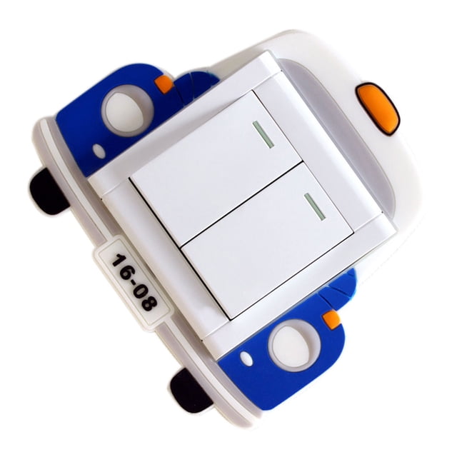 facefd Cartoon Switch Lumière Lavable Pâte Silicone Anti-Adhésif Prise Housse de Protection socket Couvercle Anti-Adhésif Mur Interrupteur Panneau Décor