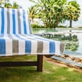thumbnail image 5 of Arkwright Cabo Cabana Chaise Lounge Covers - 100% Cotton Terry - 30 x 85 in. - (2 Pack) Navy/Grey, 5 of 7