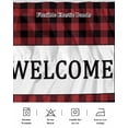 thumbnail image 5 of Welcome Red Bed Skirt Black Buffalo Check Plaid Bed Skirts California King Size 16 Inch Drop, Wrap Around Dust Ruffle&nbsp;Bedskirt with Adjustable Elastic Belt for Queen Size Beds, 5 of 7