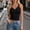 #0436-Black, variant on Puyaiuu Womens U Neck Lace Trim Slim Fit Cropped Cami Tank Top Navy L Gift
