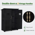 thumbnail image 6 of MCombo Wood Large Outdoor Storage Tool Shed (46.9" x 22.4" x 66") 1911 (Black), 6 of 7