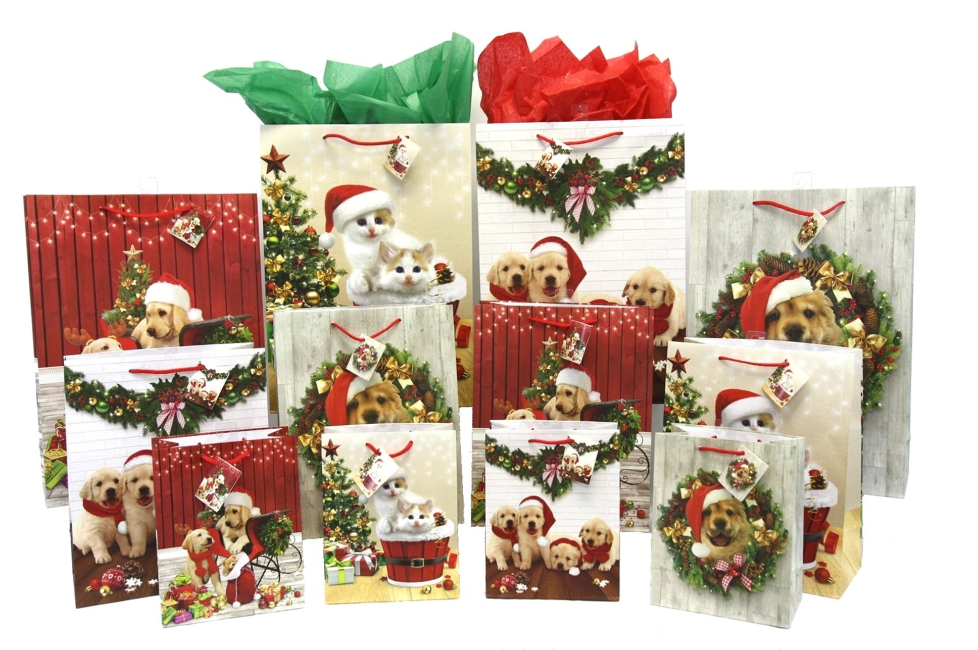 pk douglass christmas gift bags puppies kittens 12 bags