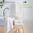 thumbnail image 3 of Elegant Comfort 4-Pack Hand Towels Set - Three Line Popcorn Design, Hotel Quality, 16 x 28 Inches, 100% Turkish Cotton, Soft, Quick-Drying, Highly Absorbent - White, 3 of 5
