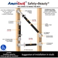 thumbnail image 6 of AmeriLuck 1-1/4 x 12in ADA Bath Safety Grab Bar with Anti-Slip Soft Grip, 500lbs Weight Support, Stainless Steel, Brushed Nickel, 6 of 9
