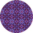 thumbnail image 1 of Ahgly Company Tapis d'Intérieur Rond Lavable en Machine Transitionnel Violet, 5 Pieds Rond, 1 of 7