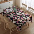 thumbnail image 2 of Vintage Rectangle Tablecloth 60x84 Inch, Flowers Boho Water Resistant Vinyl Washable Seasonal Table Cover for Thanksgiving Christmas Holiday Party Picnic Dinner Decor, 2 of 5