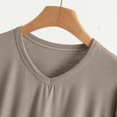 thumbnail image 5 of Antinious Women Solid Short Sleeve V-Neck Casual Plus Size Pajama Tops, 5 of 5