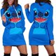 thumbnail image 3 of Nuevo vestido con capucha de Disney Stitch, vestido de moda de Disney, sudadera, vestido con capucha con estampado 3D por todas partes para mujer, 3 of 5