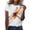 Orange, variant on NJGRAE Tube Tops for Women with Built in Bra Tshirts for Women Women Casual Printing Shirts Round Neck Short Sleeve Tee Tops Tunic Blouse Women’S Casual Blouses M
