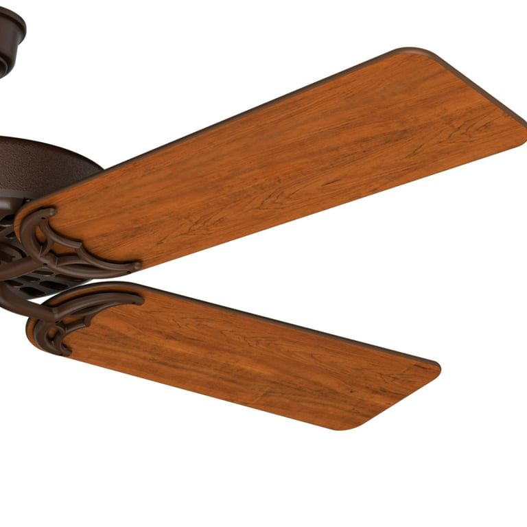 Matte Black Hunter Brunswick 52-in Natural Iron Indoor Downrod Or Flush Mount Ceiling Fan With Light And Remote (4-Blade) In The Ceiling Fans Department At Hunter Anza 52 Ceiling Fan