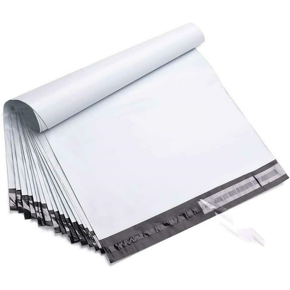 50 Pack Mailers Poly Bags,13.78X9.8In Self Sealing Poly Shipping Envelopes for Shipping,White Waterproof Poly Bags for Clothes Shipping