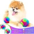 thumbnail image 4 of Paquete de 4 bolas de perro que brillan intensamente bola hinchable que brilla intensamente Led Flash Spike Pet Ball Grinder Ball Pet Light,11 Feliz Sencillez, 4 of 5