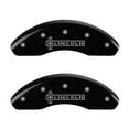 thumbnail image 3 of MGP 4 Caliper Covers Engraved Front Lincoln Engraved Rear Star logo Black finish silver ch, 3 of 6