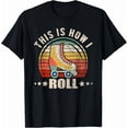 thumbnail image 1 of T-shirt Graphique Rétro « This Is How I Roll » Patins à Roulettes Vintage des Années 70, pour Unisexe jusqu'à 3TG, 1 of 4