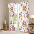 thumbnail image 3 of Homewish Lovely Botanical Mushrooms Kitchen Curtains,Cartoon Fairies Black Out Curtains Pack of 2 (42x63 Each),Pink Purple, 3 of 6