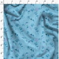 thumbnail image 2 of Soimoi Poly Taffeta Blue Fabric By the Yard - 56 Inch Wide - Florals, Leaves Print Fabric - Elegant & Beautiful Patterns for Fashion and Home Decor Printed Fabric, 2 of 6