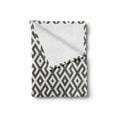 thumbnail image 2 of Modern Soft Flannel Fleece Blanket, Graphic Style Geometrical Image with White Borders and Antique Lines Print, Cozy Plush for Indoor and Outdoor Use, 70" x 90", White and Army Green, by Ambesonne, 2 of 6