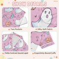 thumbnail image 4 of FORMRS Kids Short Sleeve Top and Pants Pajama Set Unisex Satin 2-Piece Sleepwear, Sizes 5-6Y, Purple Halloween, 4 of 8