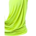 thumbnail image 4 of A2Y Women's Sexy Drape Front Deep V-Neck Cowl Neckline Halter Backless Party Club Top Neon Yellow L, 4 of 6