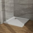 thumbnail image 4 of Fiberglass Shower Base Goodyo 32x32 in Shower Base, Centered Drain No Threshold Shower Pan, White,Shower Pan, 4 of 8