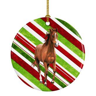 Caroline's Treasures LH9260-CO1 Pomerania Candy Cane Vacanze Natale Ornamento Ceramica, 7,6 cm, Multicolore : Caroline's Treasures