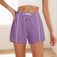 thumbnail image 2 of AherBiu Sweatshorts for Women Drawstring Elastic High Waisted Stretch Comfy Summer Shorts Homewear, 2 of 7