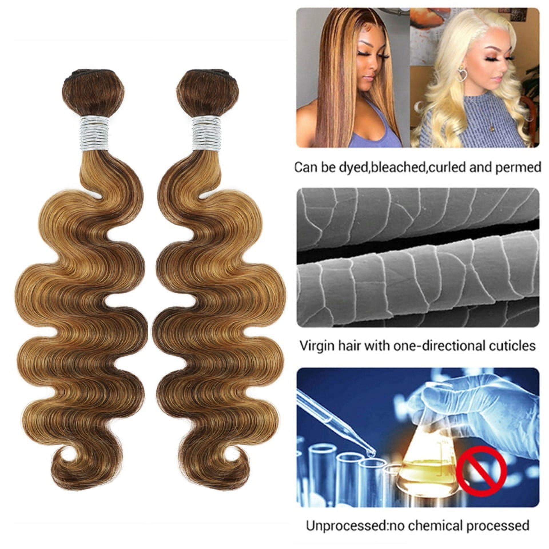 P4/27 Highlight Body Wave Bundles Honey Blonde Ombre Piano Color Human Hair Bundles Brazilian Weave Remy Hair Extensions