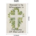 thumbnail image 3 of Palm Sunday Decor - Christian Garden Flag Religious Cross Burlap Vertical Double Sided Farmhouse Yard Outdoor Decorations 12.5 x 18 Inch, 3 of 7