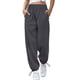 thumbnail image 4 of Pantalones deportivos de pierna ancha con cordón informal para mujer de estilo europeo y americano de otoño Pantalones de pierna ancha para mujer, 4 of 6