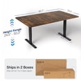 thumbnail image 5 of VIVO Electric 83” x 30” Stand Up Desk, Vintage Brown Table Top, Black Frame, 5 of 8